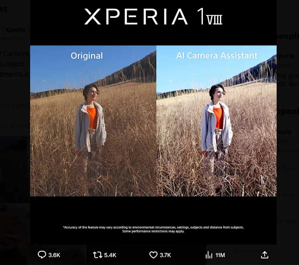 Sony’s new AI camera feature is now a meme: Is the backlash the point?